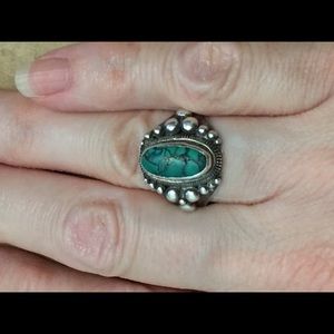 Beautiful Vintage Native American 925 sterling silver ring